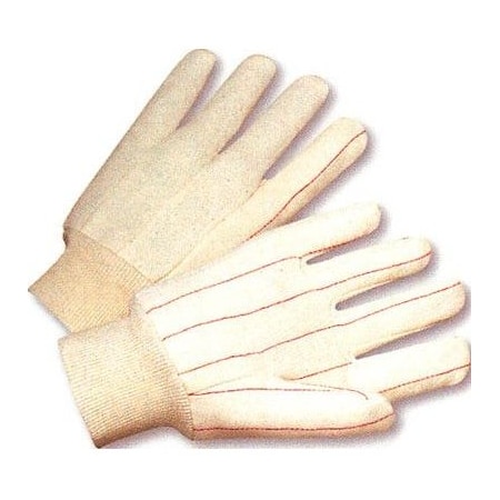 Magid Textile Gloves, Polyester/Cotton Blend, Knit Wrist Cuff Natural, Men's (Fits Large), 12 PK 96KNI